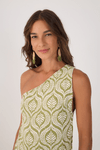 Vestido Cropped Crepe Estampa Jardim