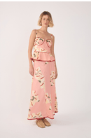 Saia Cropped Tricoline Estampa Antúrio