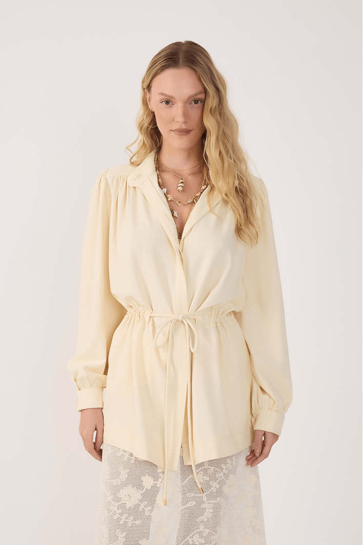 Parka Linho Elástico Cintura