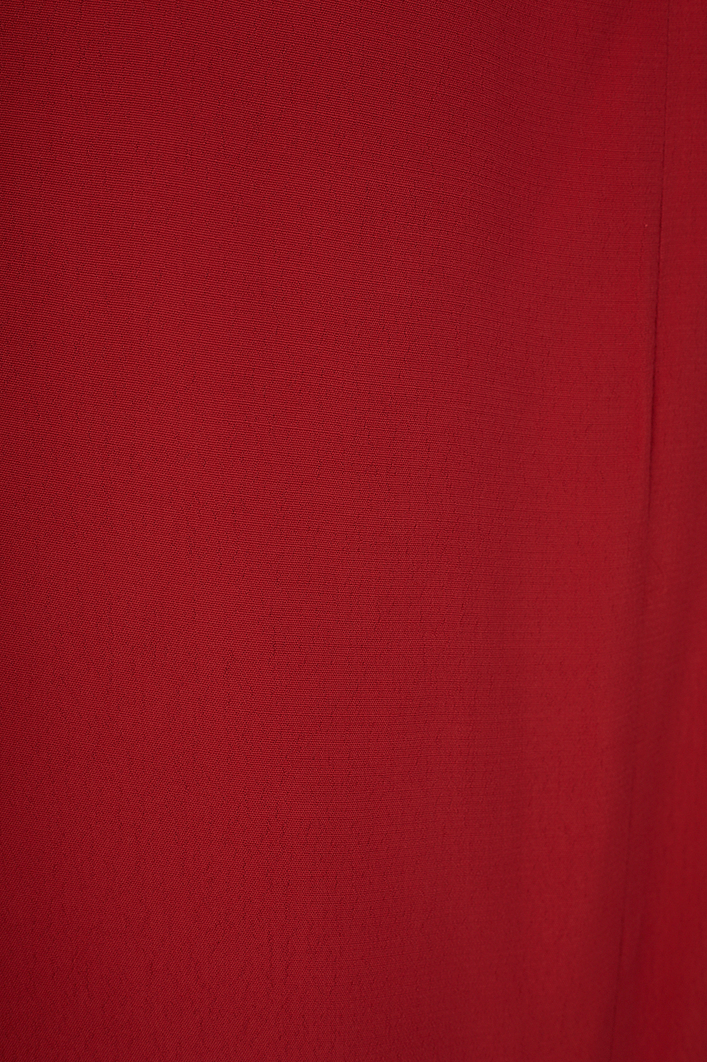 Vestido Midi Crepe Decote Torcido