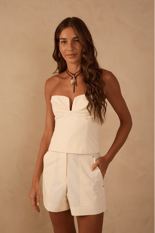 Blusa Algodão Decote Frente