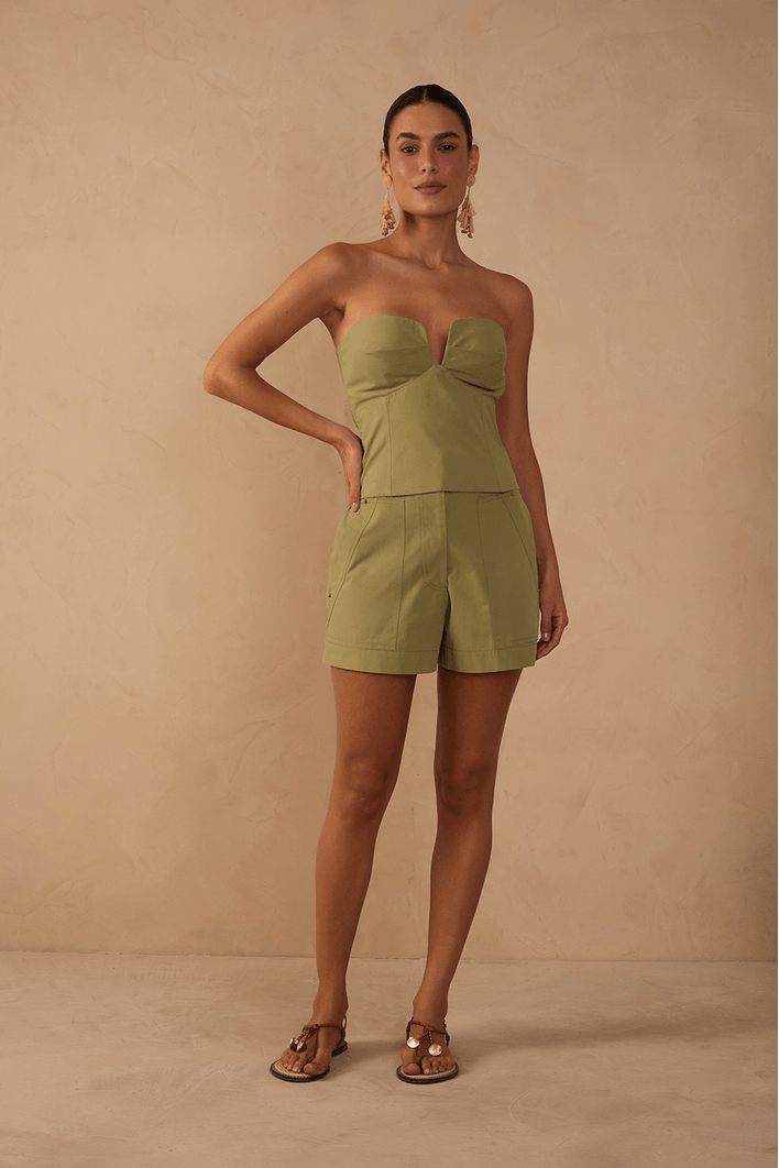 Short Algodão Bolso Utilitário