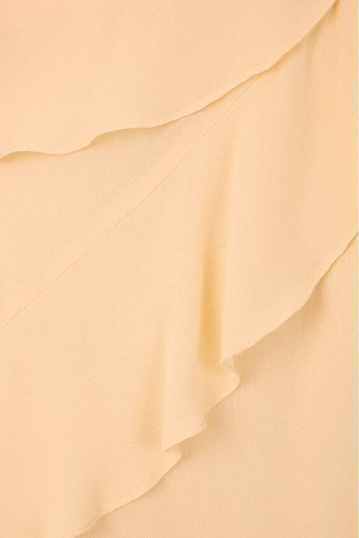 Vestido Curto Crepe Recorte Deslocado