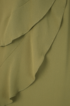 Vestido Curto Crepe Recorte Deslocado
