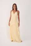 Vestido Longo Crepe Drapeado