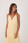 Vestido Longo Crepe Drapeado