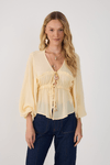 Blusa Crepe Busto Drapeado