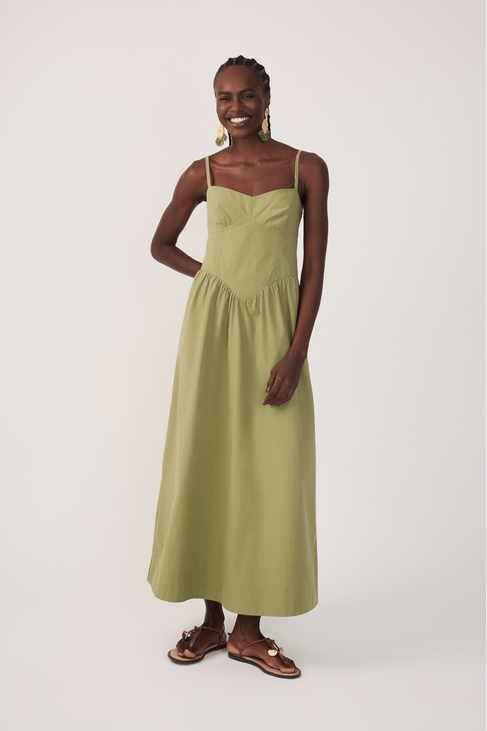 Vestido Cropped Algodão Estruturado