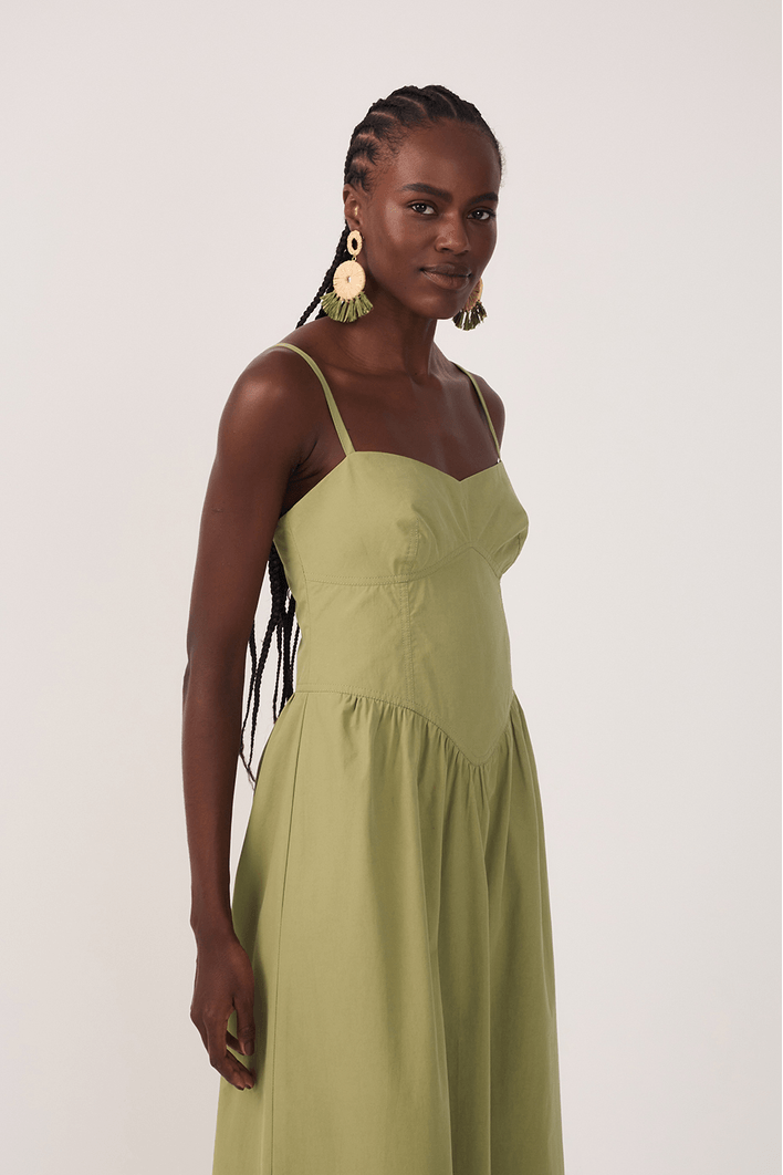 Vestido Cropped Algodão Estruturado