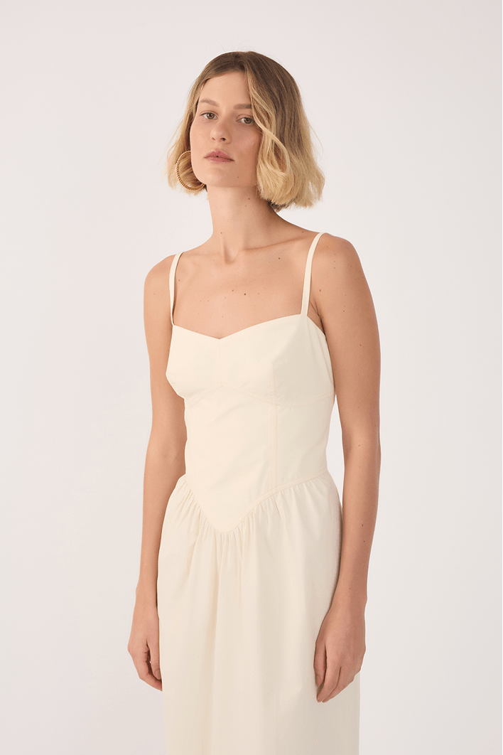 Vestido Cropped Algodão Estruturado