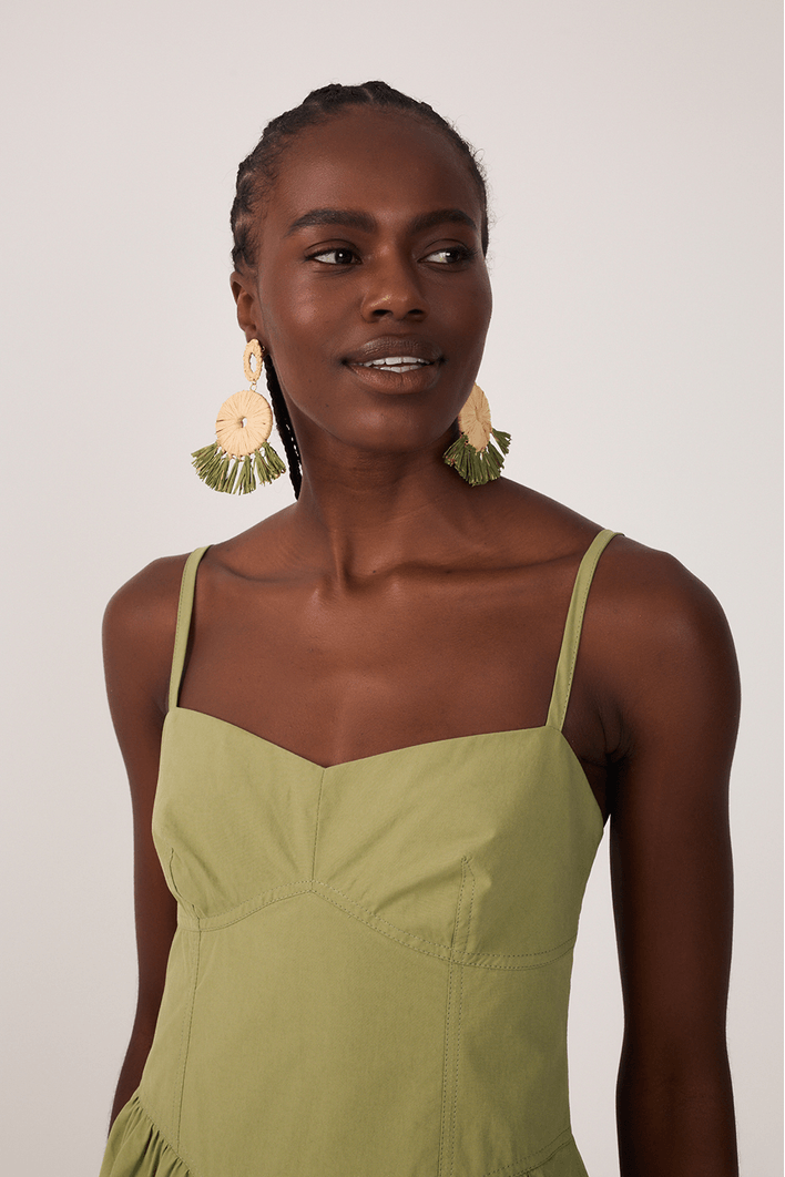 Vestido Cropped Algodão Estruturado