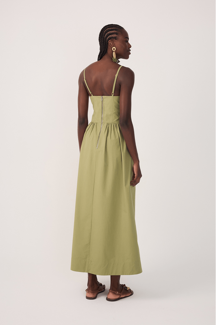 Vestido Cropped Algodão Estruturado