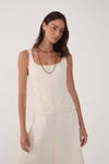 Vestido Sarja Pespontos