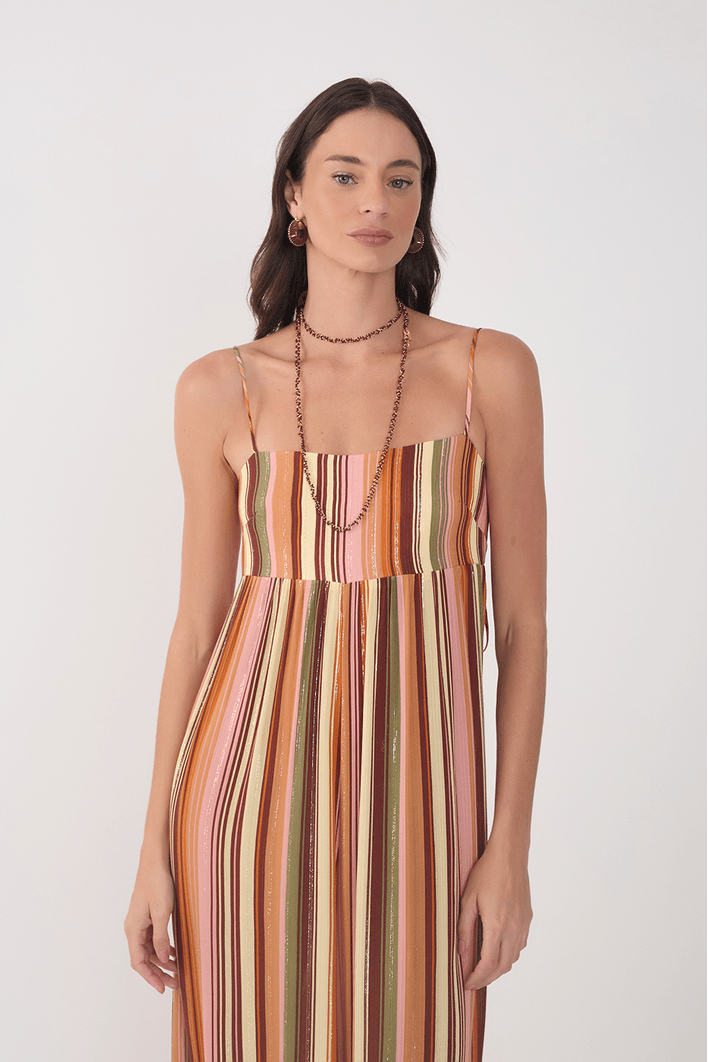 Macacão Lurex Estampa Bosque