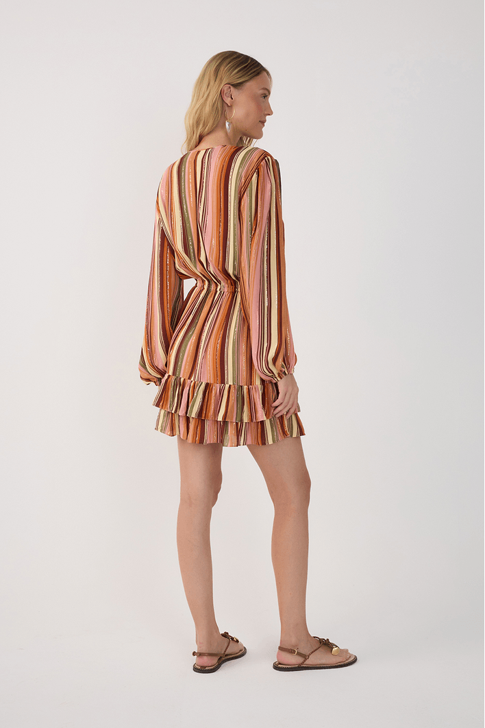 Vestido Lurex Estampa Bosque