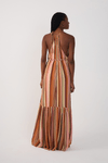 Vestido Longo Lurex Estampa Bosque
