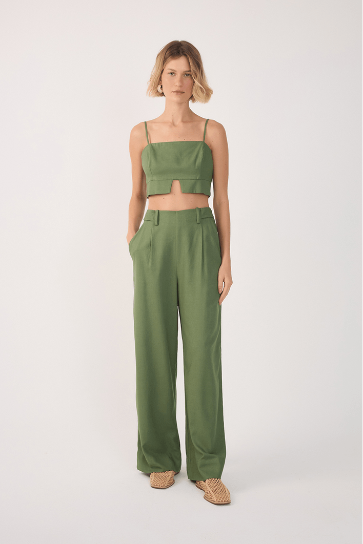 Calça Linho Aleta Lateral