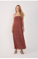 Vestido Tule Estampa Vichy
