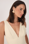 Vestido Cropped Linho Pala Larga