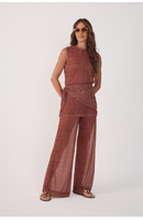 Calça Tule Estampa Vichy
