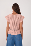 Blusa Crochet Decote Quadrado