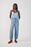 Calça Jeans Barrel Pesponto