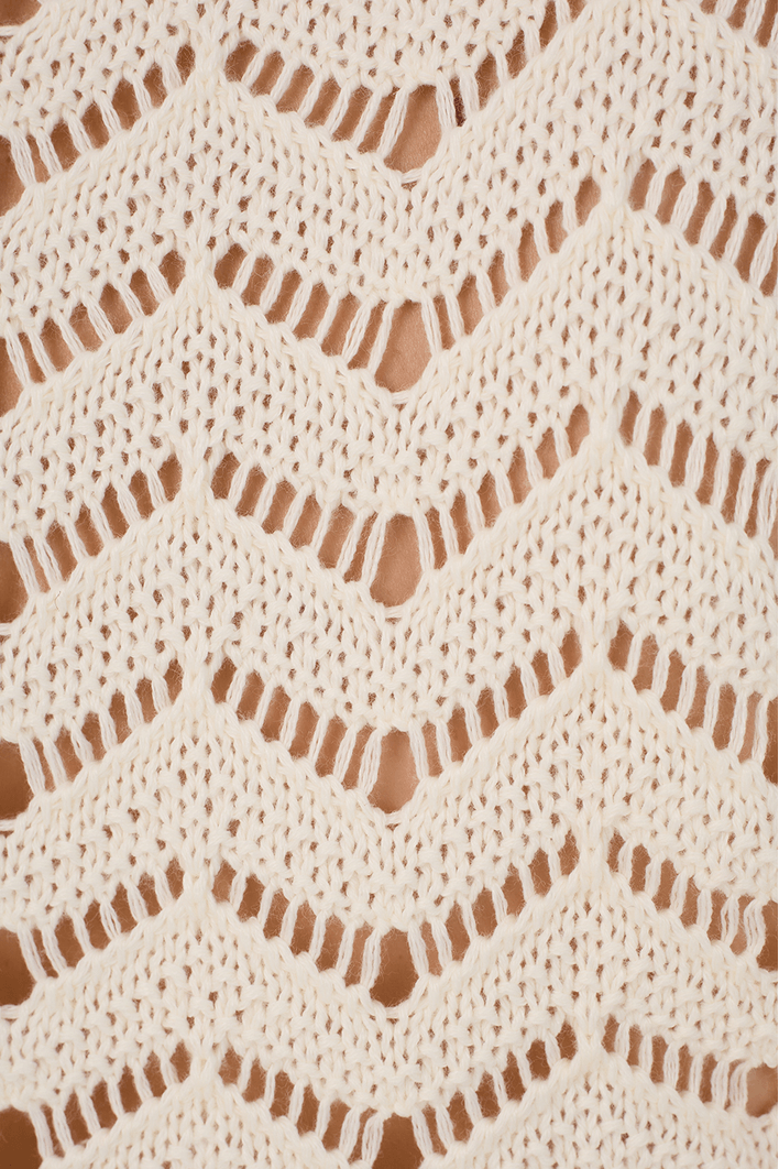 Blusa Crochet Decote Quadrado