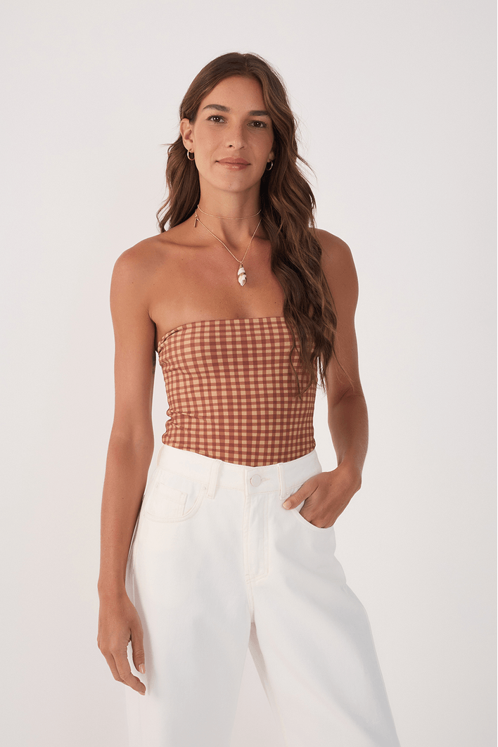 Maiô Body Estampa Vichy