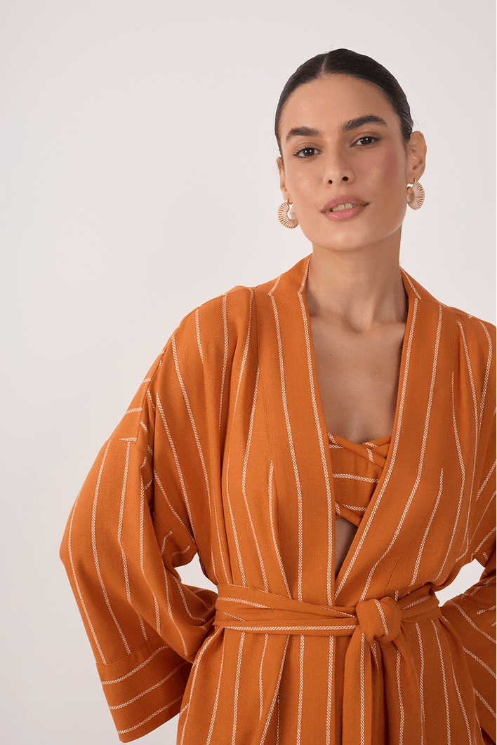Kimono Linho Listrado