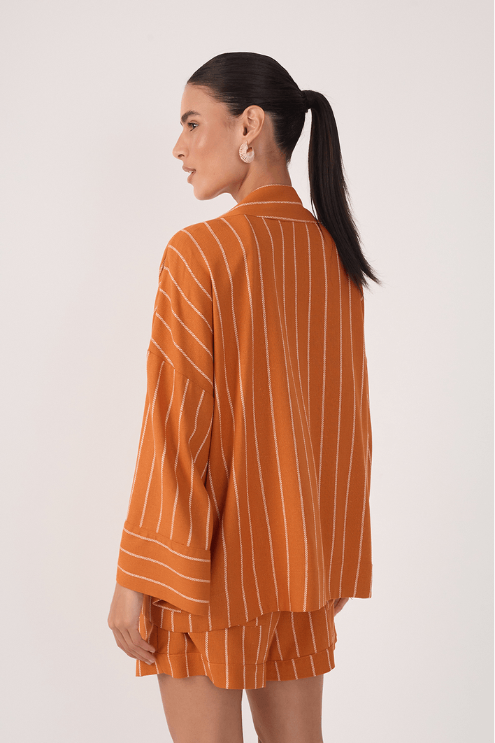 Kimono Linho Listrado