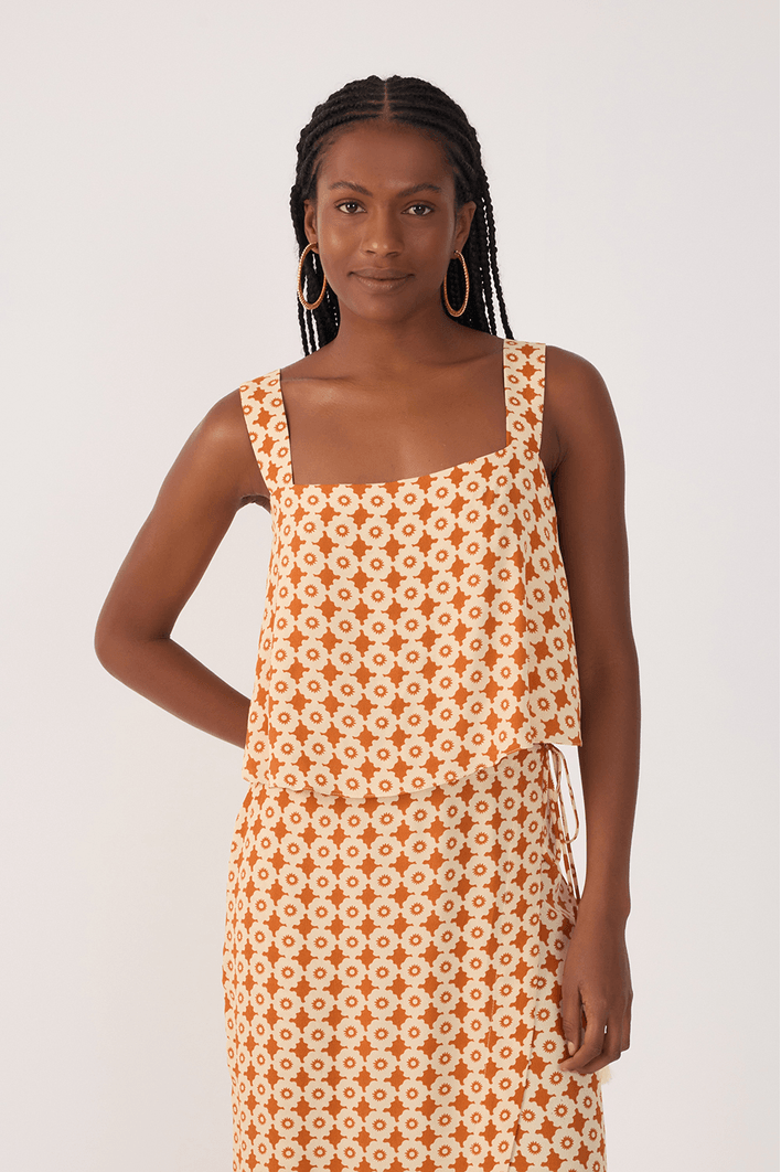 Blusa Crepe Estampa Melissa