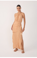 Vestido Cropped Crepe Estampa Melissa