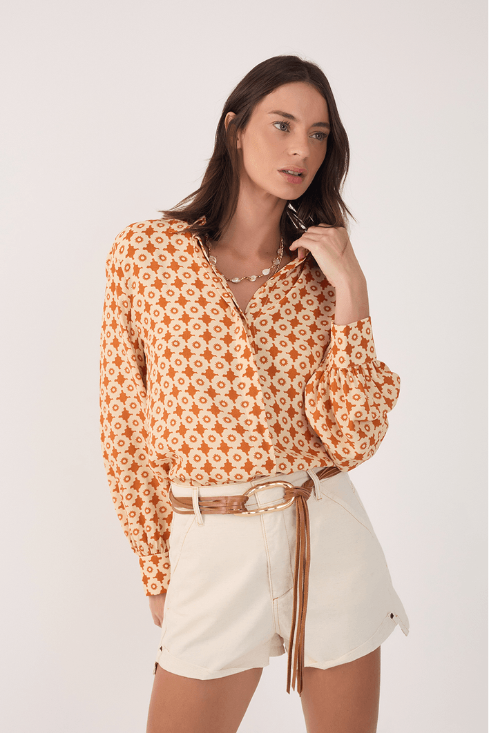 Camisa Crepe Estampa Melissa