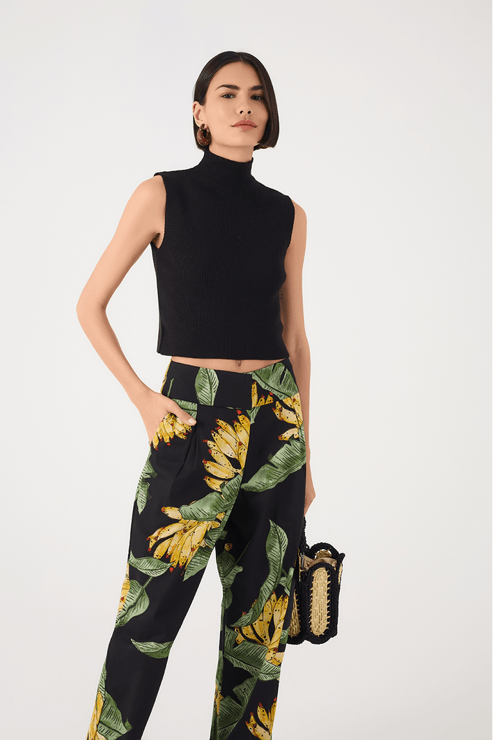 Blusa Tricot Gola Alta