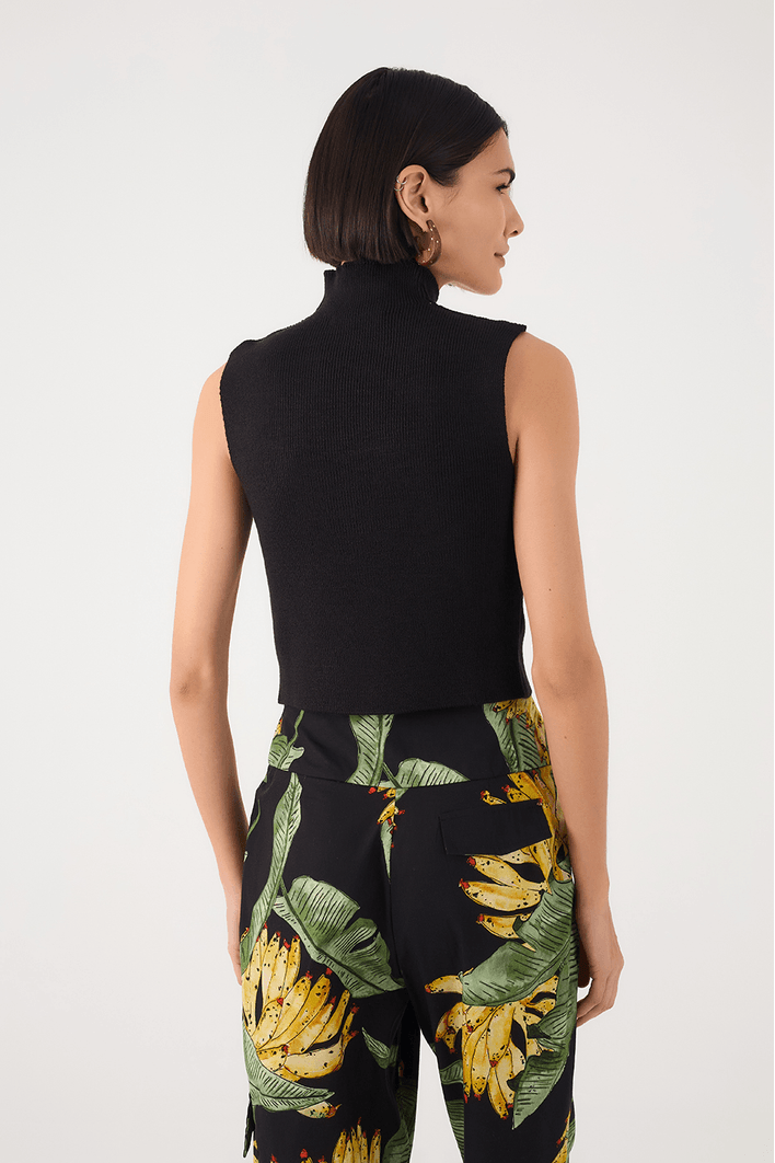 Blusa Tricot Gola Alta