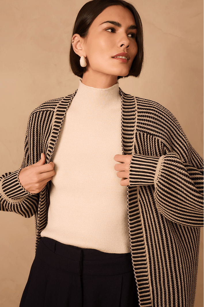 Blusa Tricot Gola Alta