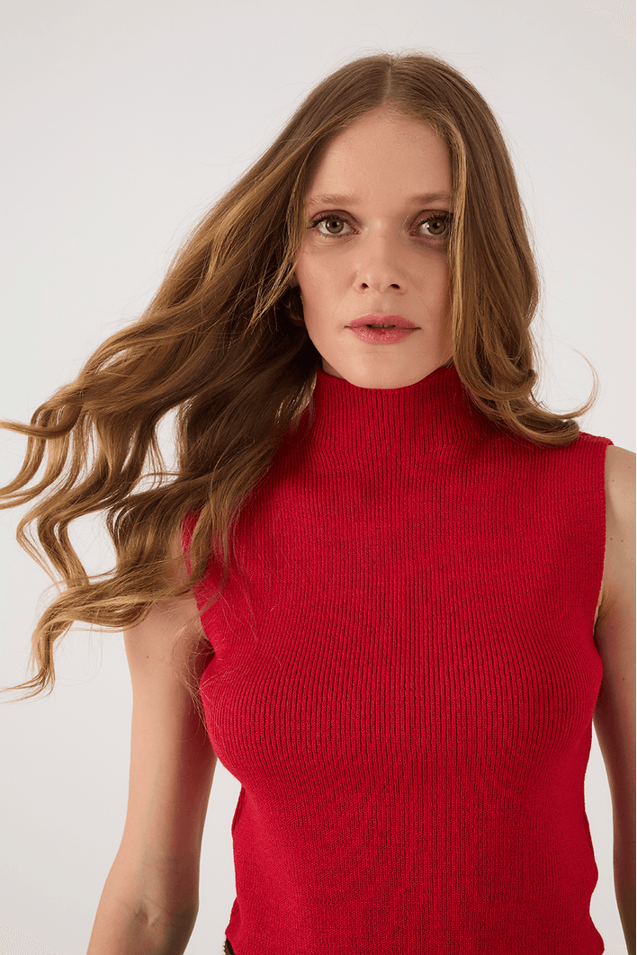 Blusa Tricot Gola Alta