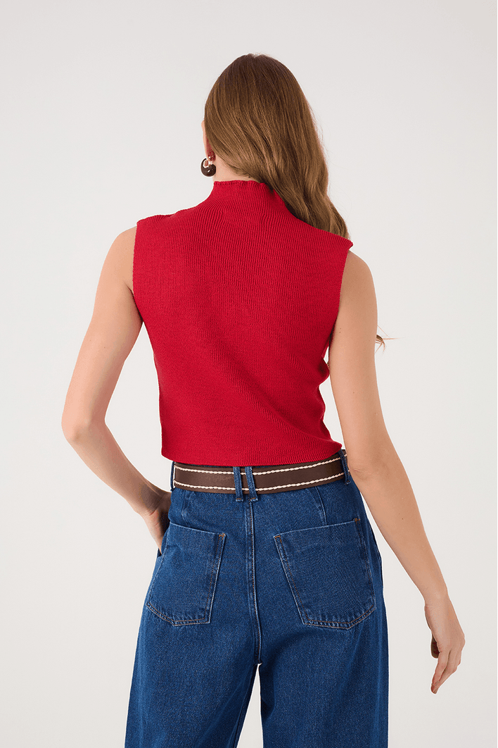 Blusa Tricot Gola Alta