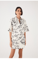 Camisa Cropped Estampa Pé Na Areia