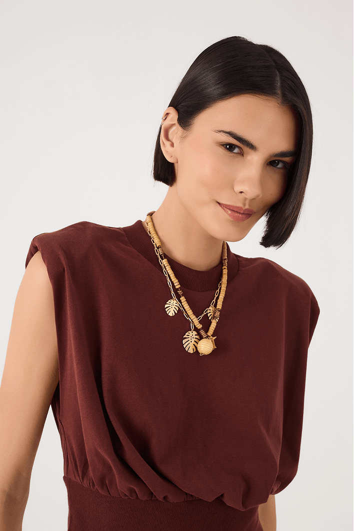 Blusa Malha Com Rib