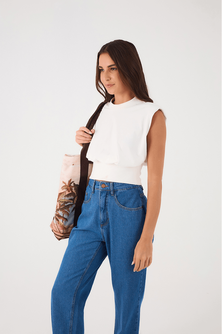 Blusa Malha Com Rib