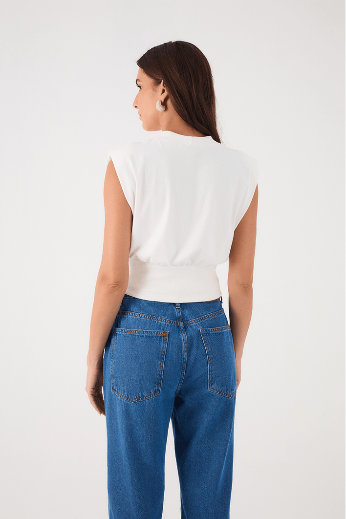 Blusa Malha Com Rib