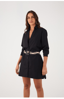 Vestido Chemisier Curto Algodão