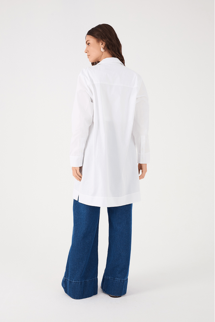 Vestido Chemisier Curto Algodão