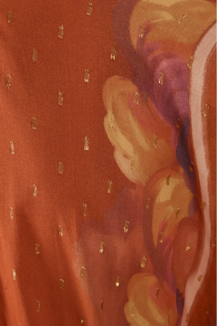 Vestido Lurex Estampa Maré Alta