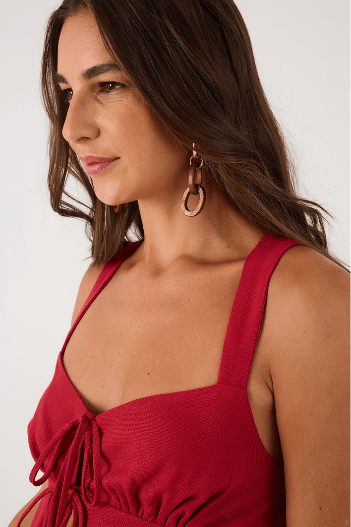 Blusa Alças Costas Cruzadas