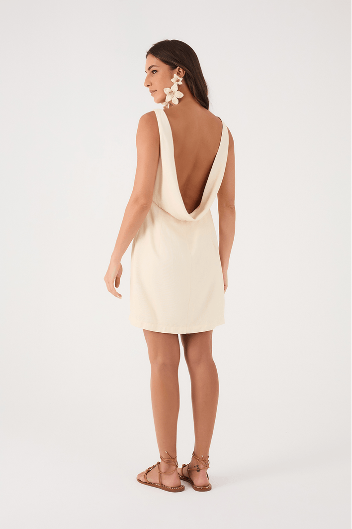 Vestido Linho Estampa Pólen