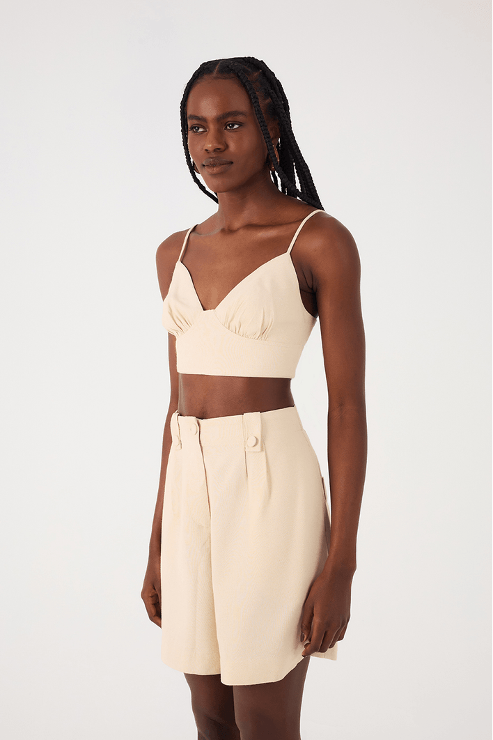 Top Linho Recorte Busto