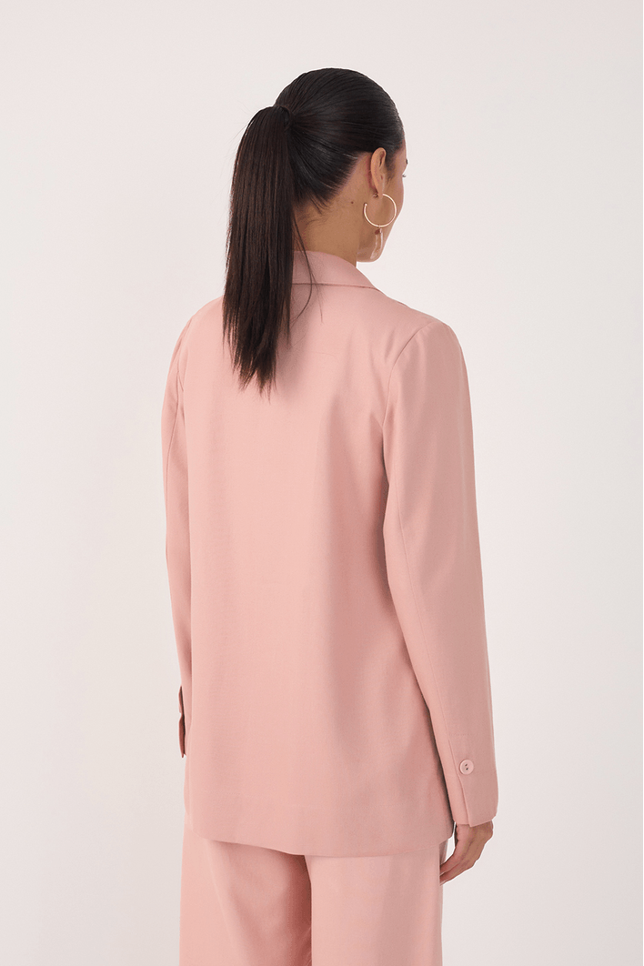 Blazer Linho Botão Manga