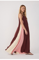 Vestido Cropped Crepe Recortes Color